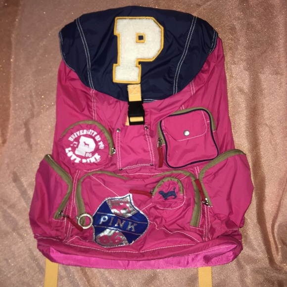 pink camping backpack